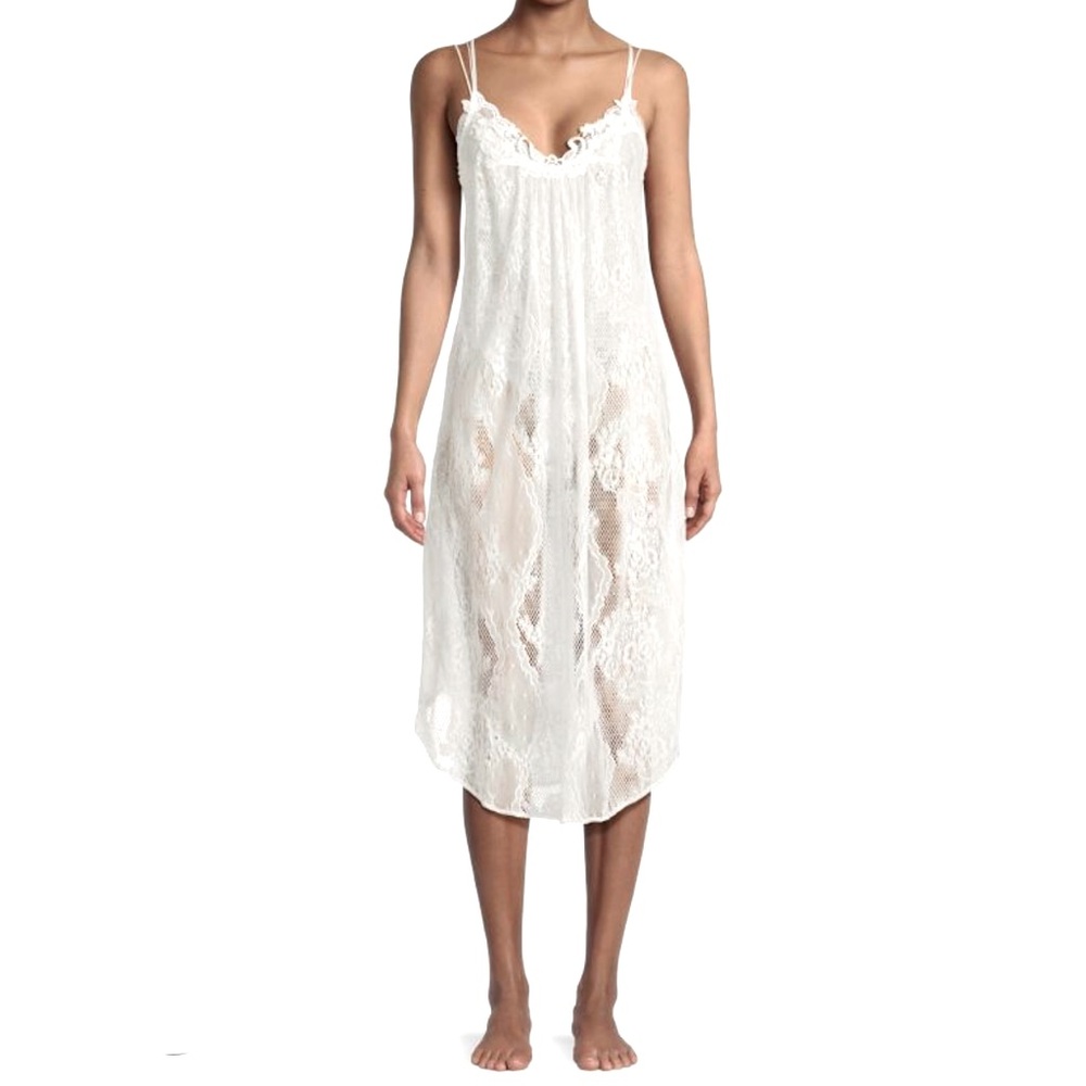NWT “In Bloom” Magnolia Lace Nightgown, Elegant White Lace Nightgown Sz L